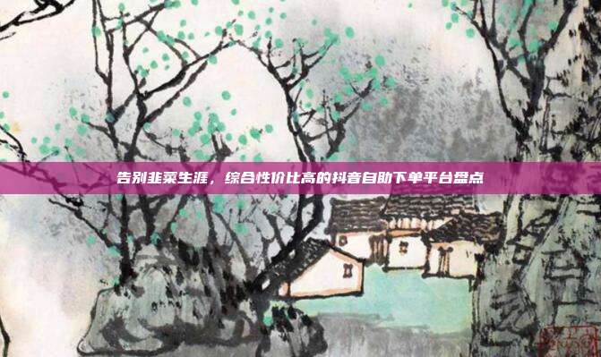告别韭菜生涯,综合性价比高的抖音自助下单平台盘点