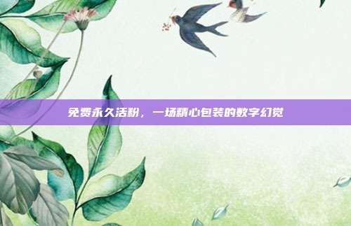 免费永久活粉，一场精心包装的数字幻觉