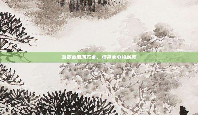 政策春雨润万家，绿色家电焕新颜