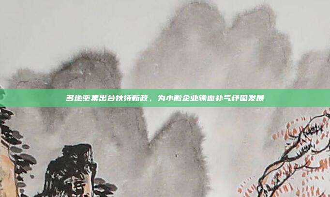 多地密集出台扶持新政，为小微企业输血补气纾困发展