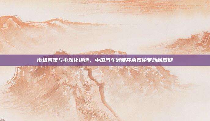 市场回暖与电动化提速,中国汽车消费开启双轮驱动新周期