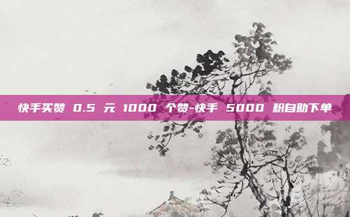 快手买赞 0.5 元 1000 个赞-快手 5000 粉自助下单