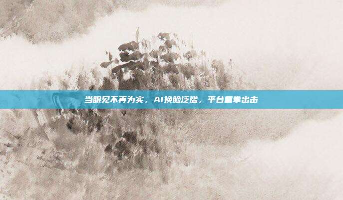 当眼见不再为实，AI换脸泛滥，平台重拳出击