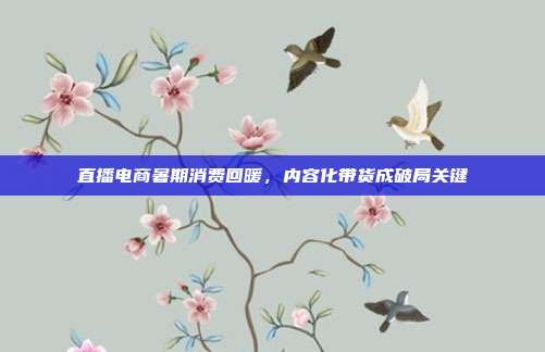 直播电商暑期消费回暖,内容化带货成破局关键