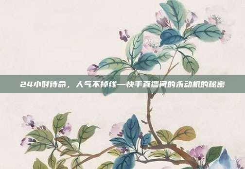 24小时待命,人气不掉线—快手直播间的永动机的秘密