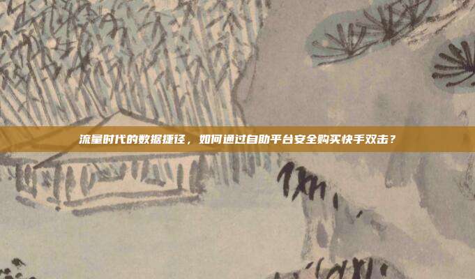 流量时代的数据捷径,如何通过自助平台安全购买快手双击?