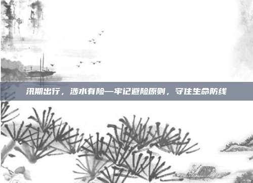 汛期出行,涉水有险—牢记避险原则,守住生命防线