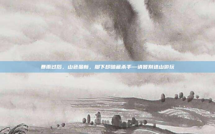 暴雨过后,山色虽新,脚下却暗藏杀手—请暂别进山游玩