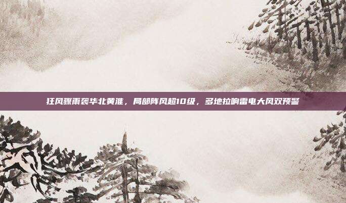 狂风骤雨袭华北黄淮，局部阵风超10级，多地拉响雷电大风双预警