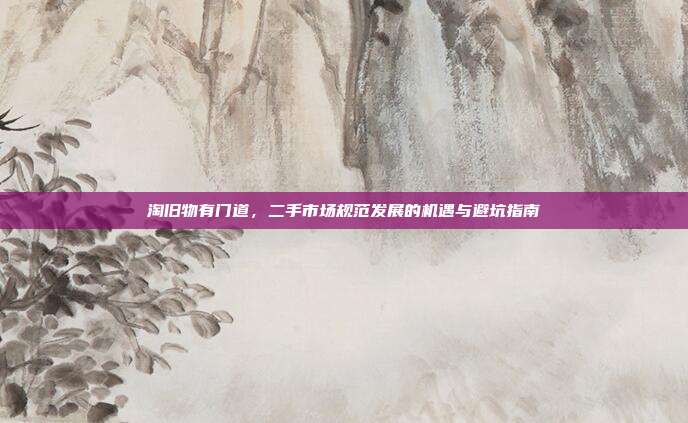 淘旧物有门道，二手市场规范发展的机遇与避坑指南