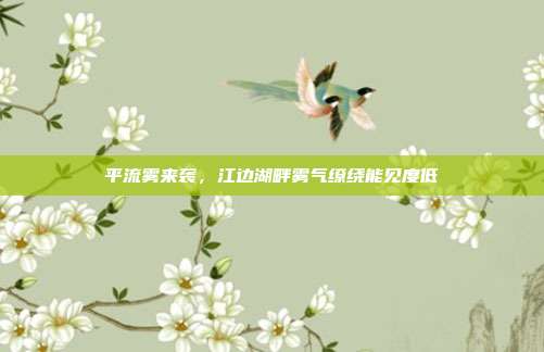 平流雾来袭，江边湖畔雾气缭绕能见度低