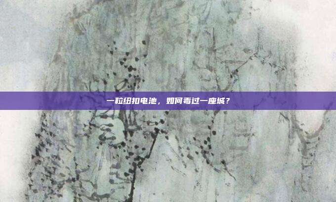 一粒纽扣电池,如何毒过一座城?