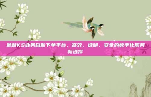 最新KS业务自助下单平台，高效、透明、安全的数字化服务新选择