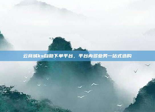 云商城ks自助下单平台,平台内多业务一站式选购