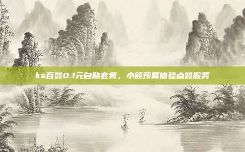ks百赞0.1元自助套餐,小额预算体验点赞服务