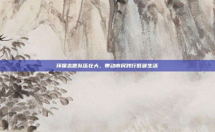 环保志愿队伍壮大,带动市民践行低碳生活