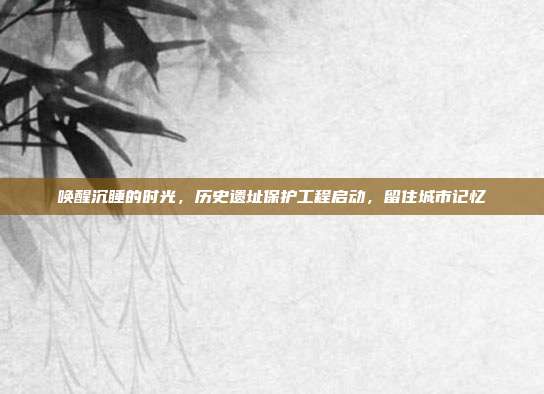 唤醒沉睡的时光,历史遗址保护工程启动,留住城市记忆