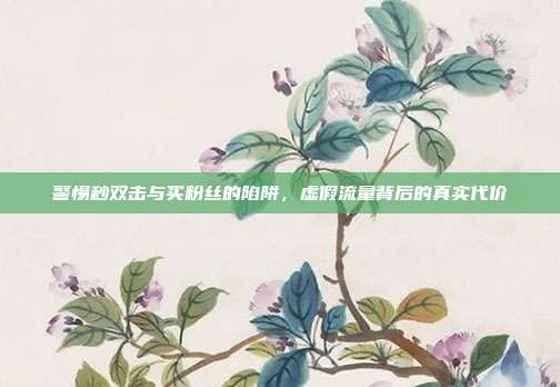 警惕秒双击与买粉丝的陷阱,虚假流量背后的真实代价
