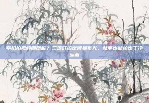 手机拍视频画面脏？三盏灯搞定简易布光，新手也能拍出干净画面
