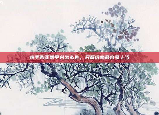 快手购买赞平台怎么选，只看价格最容易上当