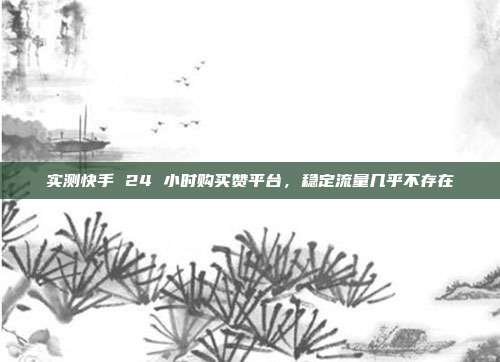 实测快手 24 小时购买赞平台,稳定流量几乎不存在