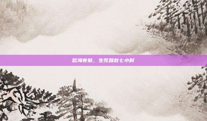 怒海夜航，生死营救七小时
