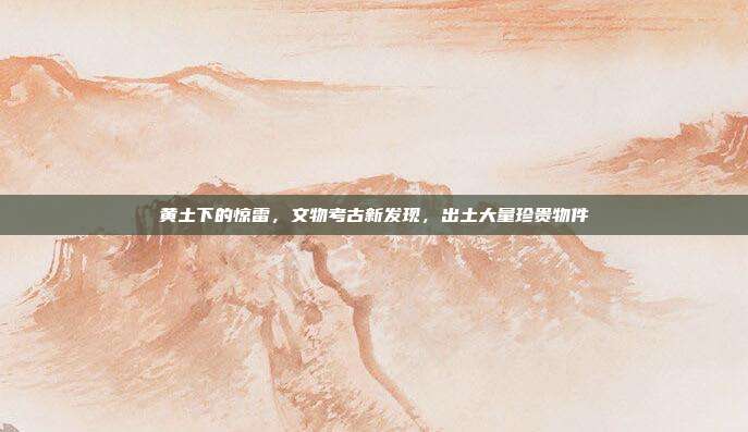 黄土下的惊雷,文物考古新发现,出土大量珍贵物件