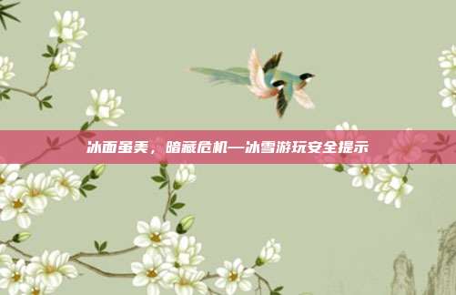 冰面虽美，暗藏危机—冰雪游玩安全提示