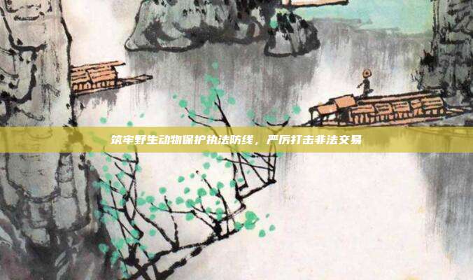 筑牢野生动物保护执法防线,严厉打击非法交易