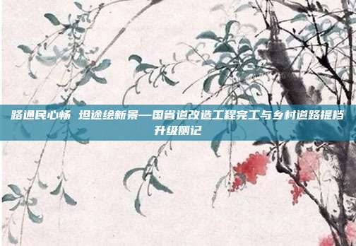 路通民心畅 坦途绘新景—国省道改造工程完工与乡村道路提档升级侧记