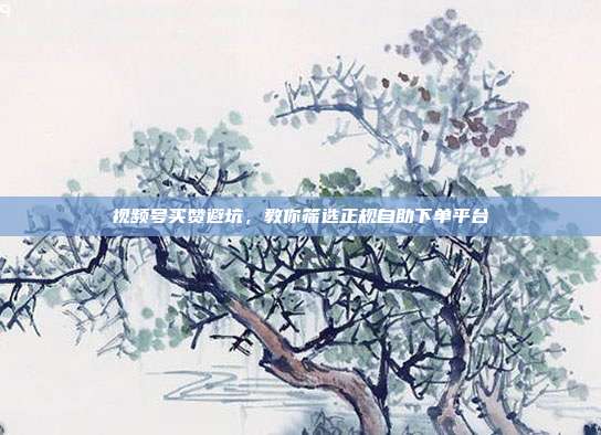 视频号买赞避坑,教你筛选正规自助下单平台