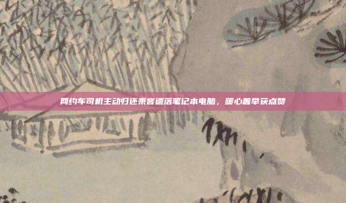 网约车司机主动归还乘客遗落笔记本电脑，暖心善举获点赞