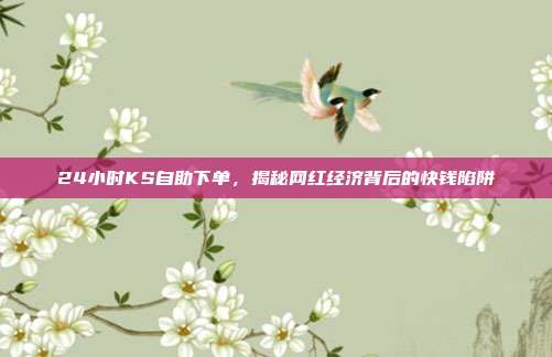 24小时KS自助下单,揭秘网红经济背后的快钱陷阱