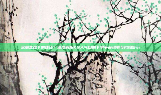 流量焦虑下的捷径？深度解析KS人气自助下单平台现象与风险警示