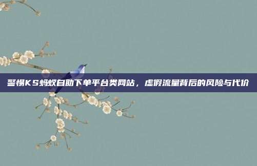 警惕KS蚂蚁自助下单平台类网站,虚假流量背后的风险与代价