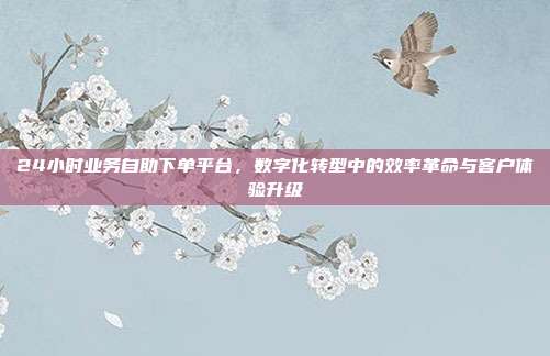 24小时业务自助下单平台,数字化转型中的效率革命与客户体验升级