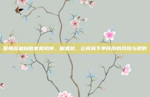 警惕流量自助套餐陷阱，刷播放、云商城下单背后的风险与规则