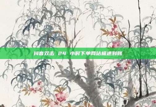 抖音双击 24 小时下单网站极速到账