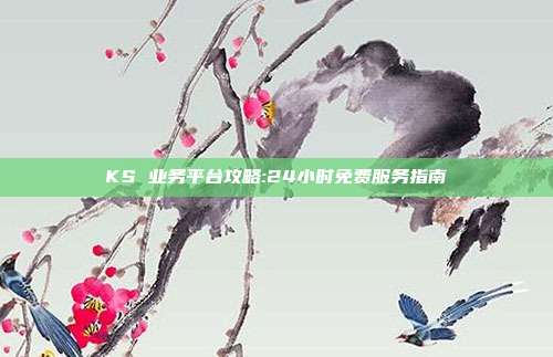 KS 业务平台攻略:24小时免费服务指南