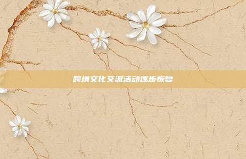 跨境文化交流活动逐步恢复
