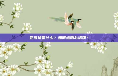 死链接是什么？如何检测与清理？